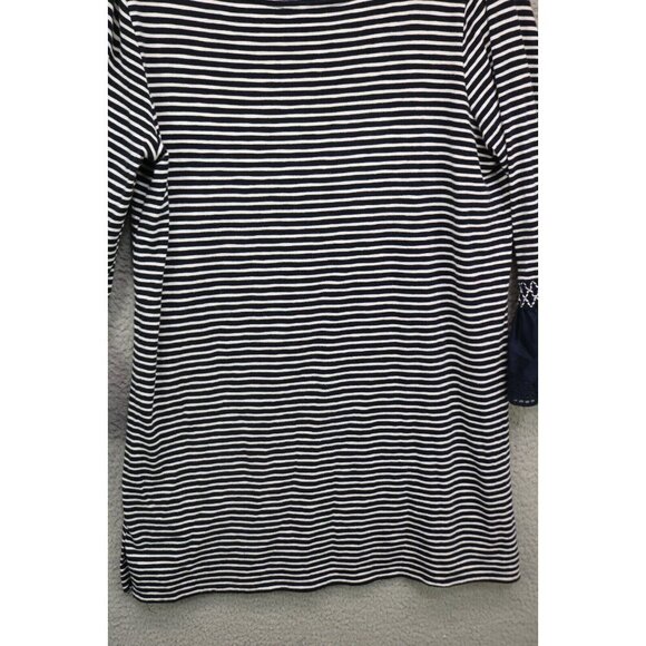 J.Jill Striped Belled Sleeve Tunic-Size Small-Nautical - Picture 2 of 11